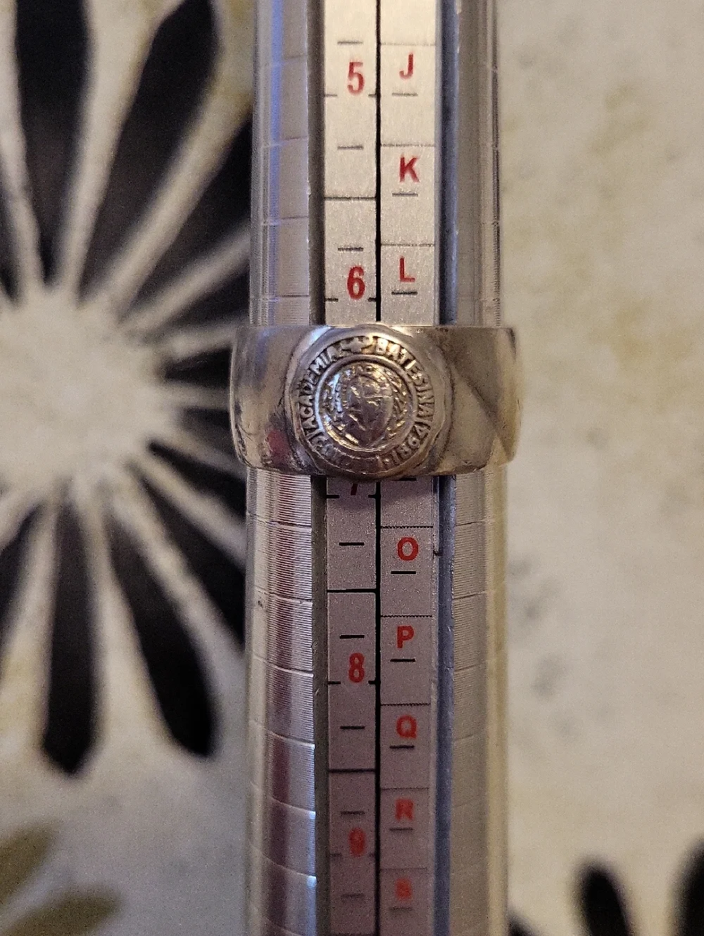 Vintage Sterling Silver Bates College Seal Signet Ring